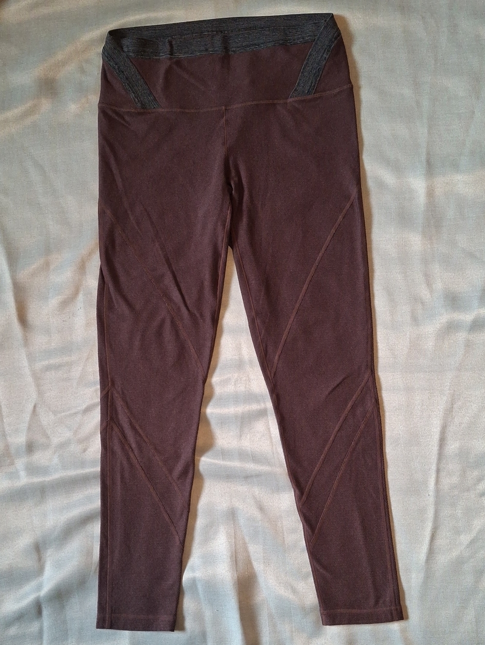 Prana Jacquard Textured Leggings - Brown Heather - Large - 27" Inseam
